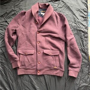 Ted Baker Men’s Burgundy Shawl Collar Cardigan